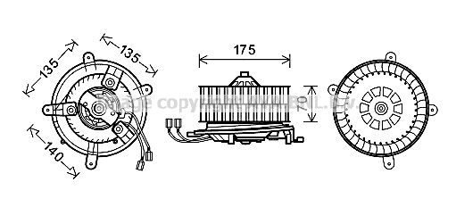 AVA QUALITY COOLING Электродвигатель, вентиляция салона MS8610